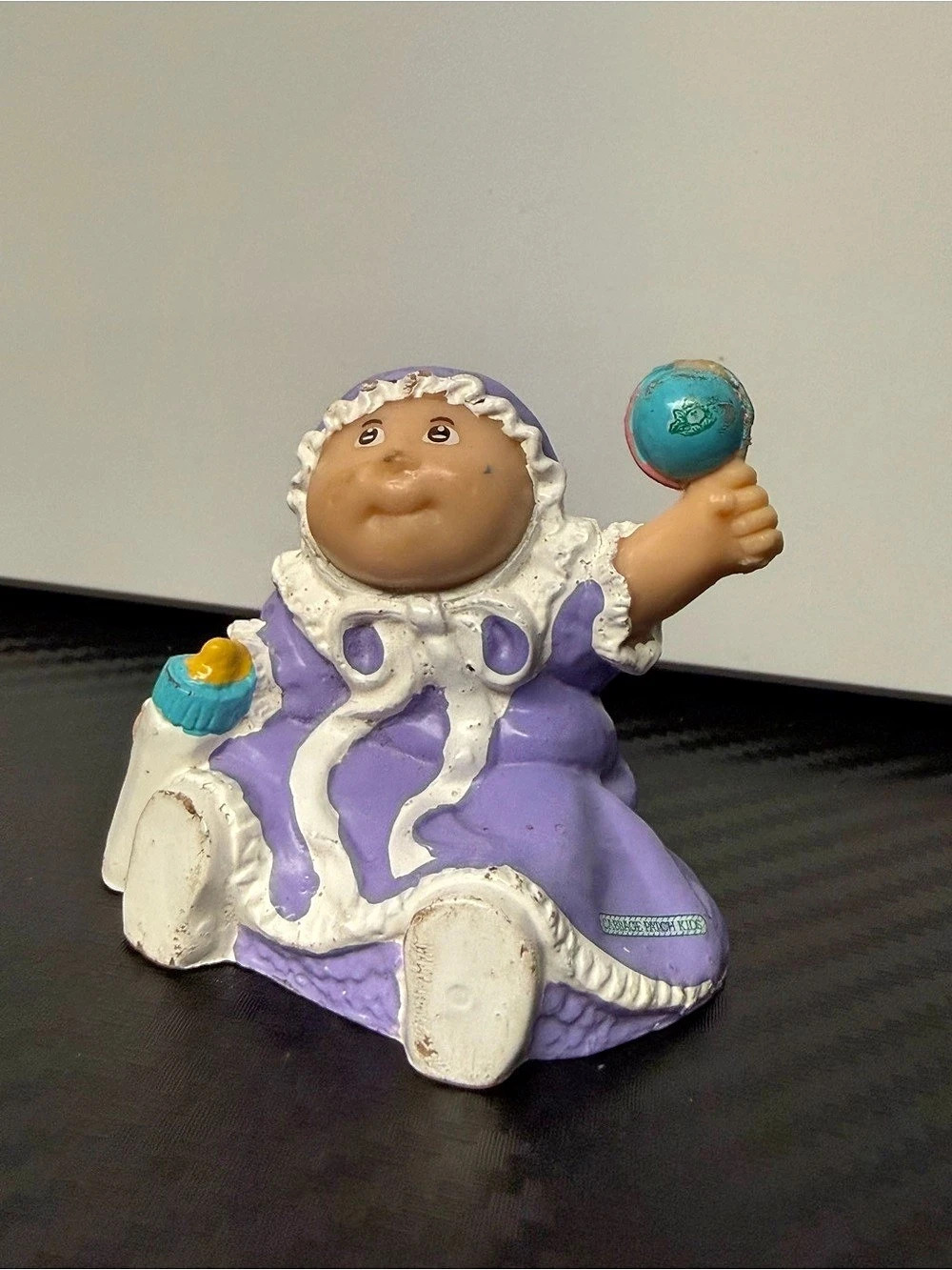 Vintage 1984 Cabbage Patch Kids Baby Bottle & Rattle Figure
